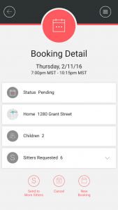 send a babysitting booking to more babysitters with sitter app